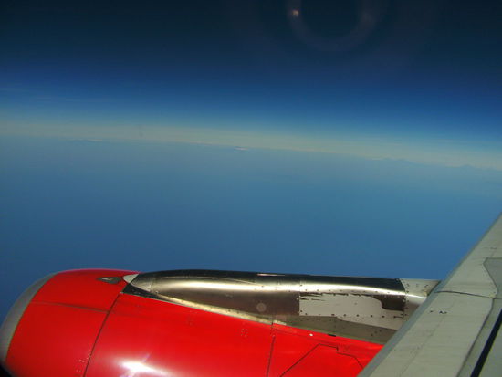 ...auch, wenns im flugzeug verdammt eng war, die aussicht war doch famos...