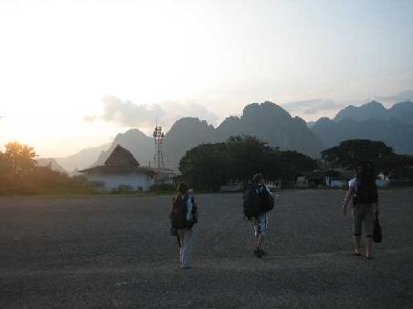 Ankunft in Vang Vieng