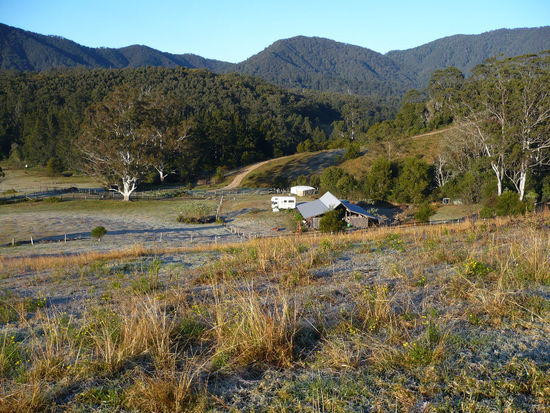 Frühs mit Rauhreif bei Temperaturen von -4 Grad...