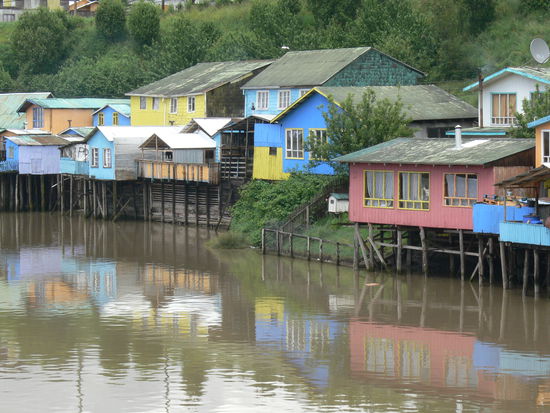 Typisch auf der Chiloé: Pfahlbauten
