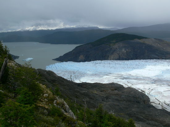 Der Gletscherbruch des Glaciar Grey.