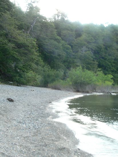 Unser fast privater Strand am Lago Futulaufquen