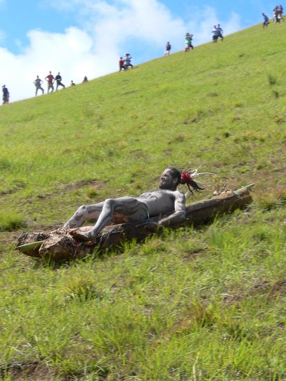 Da mussten sich die Fahrer schon ziemlich festklammern.