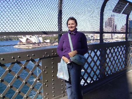 Das bin ich vor dem Opernhaus, auf der Harbour Bridge
