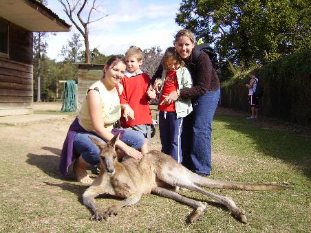Ich, Oscar, Charlotte, Libby und Känguruh