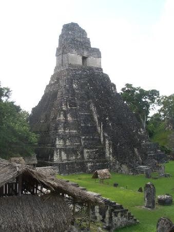Der neun-stufige Tempel. Das Wahrzeichen von Tikal. Leider nicht besteigbar