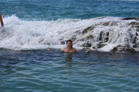 Britta in den Champagne Pools