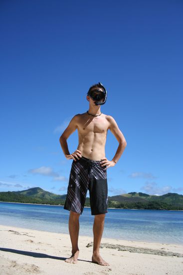 Froschmann in der Blue Lagoon