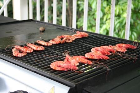 Tiger Prawns auf dem Grill