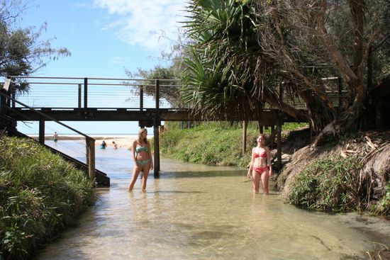 Eli Creek mit Sina und Mareike