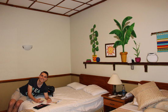 Man beachtendie gemalten Blumen an der Wand - spart eine Menge Arbeit...