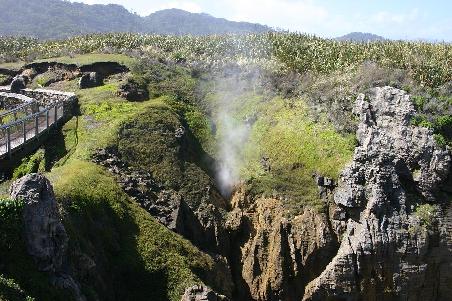 Blowhole bei den Pancake Rocks