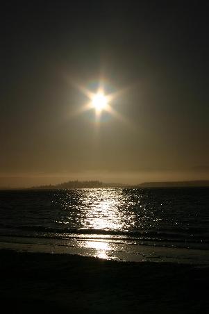 Sonnenuntergang am Strand von Nelson