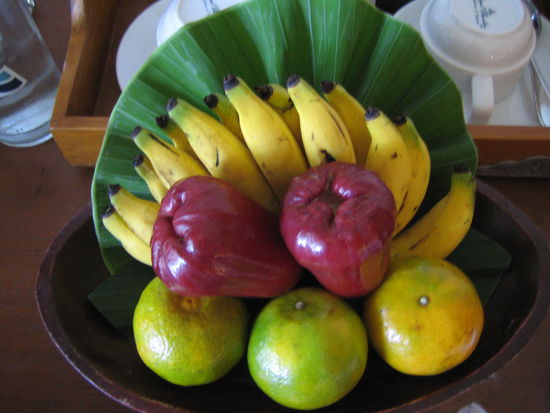 Fruchtkorb auf dem Zimmer