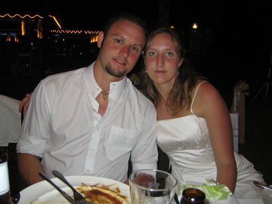 Das frisch vermaehlte Paar