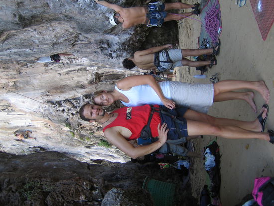 beim Klettern Railey East