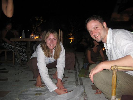 hier hat Melanie Namen und Geburtsdatum auf die Laterne geschrieben