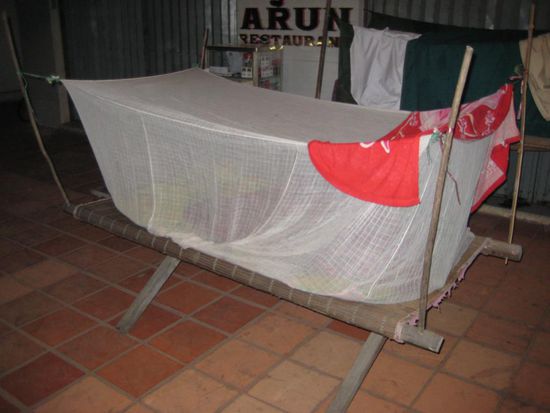 Das Nachtquatier des Nachtwaechters im Arun Guesthouse