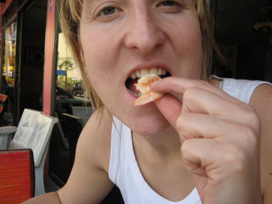 Melanie mag auf einmal Schrimps