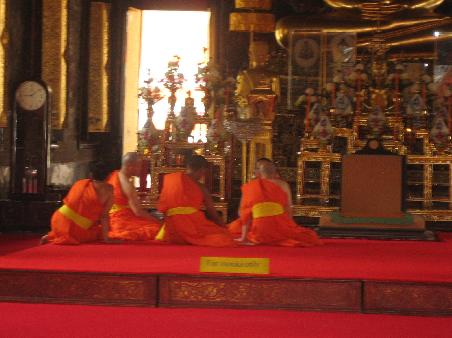 Novizenlehrstunde im Tempel neben dem Golden Mount