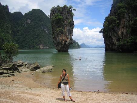Einmal den bekanntesten Felsen von Thailand mit Rosi