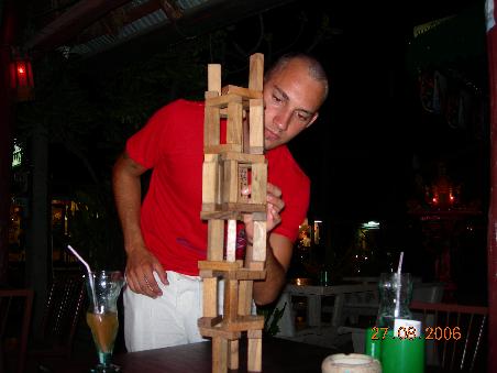 Der Meister bei der Arbeit. Nach dem dritten Cocktail schon etwas schwierig