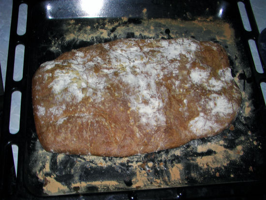 meine deutsches Mischbrot... (war ein wenig flach, aber geschmacklich super!)