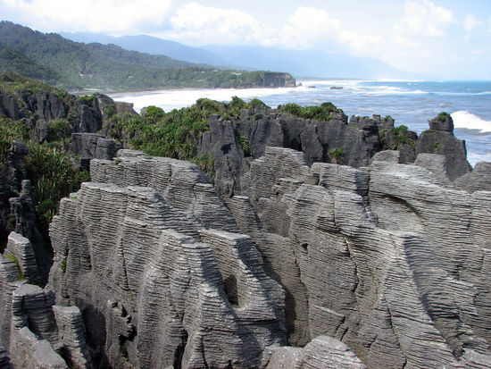 die sogenannten Pfannkuchenfelsen, da sie wie gestappelte Pfannkuchen aussehen