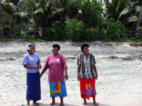 freundliches Empfangskomitee auf einer der Inseln