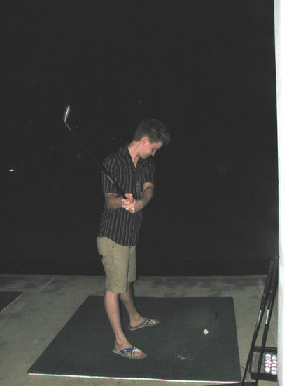 Tilo beim Abschlag...