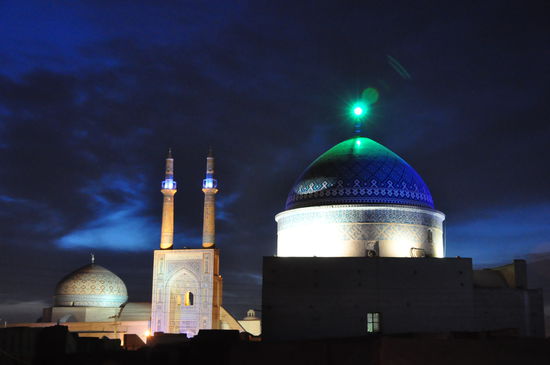 Yazd bei Nacht