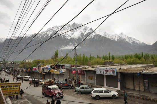 In Skardu, Blick vom Balkon meines Gasthauses