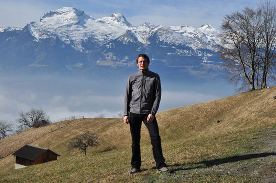 Februar 2011: Auf dem Weg nach Maldun in Liechtenstein (noch vor der Reise aus dem Reiseblog)