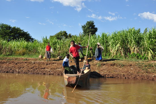 Auf dem Weg zu den Fällen des blauen Nil bei Bahir Dar