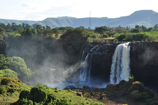Die letzten Tropfen der Fälle des Blauen Nils (ein Großteil des Wassers wird von einem neu erbauten Staudamm zurückgehalten).