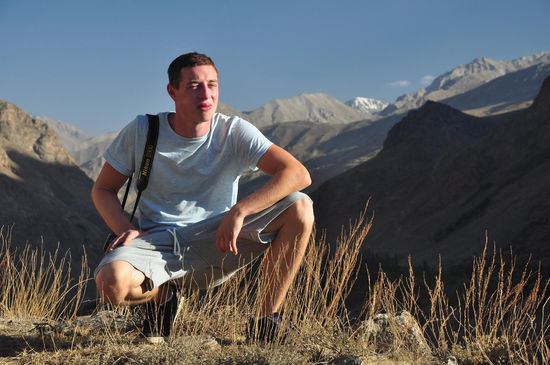 Jonas im botanischen Garten von Khorog