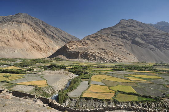 Blick auf die afghanische Seite des Wakhans