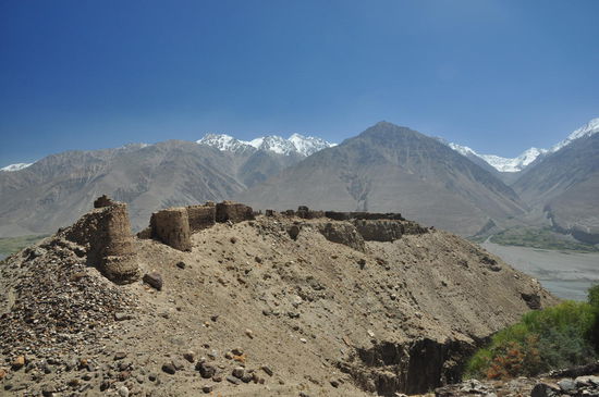 Die vorchristliche, vermutlich zoroastrische Ruine des Forts Yamchun, die auch Marco Polo schon gesehen haben muß.