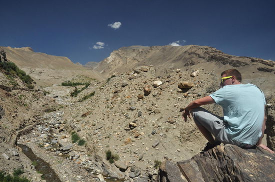 Blick Richtung Bibi Fatima oberhalb der Bäume.