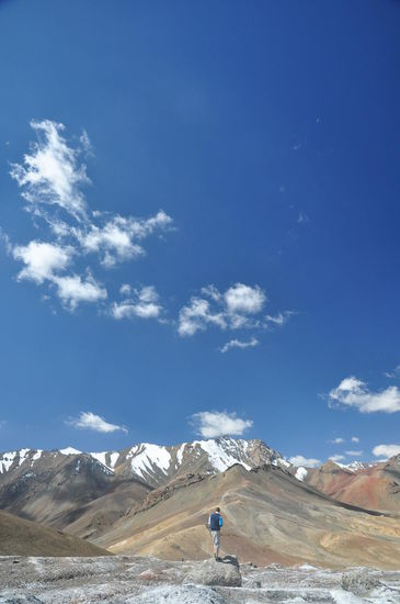 Auf der Paßhöhe des Ak-Baital Paßes auf 4650 m