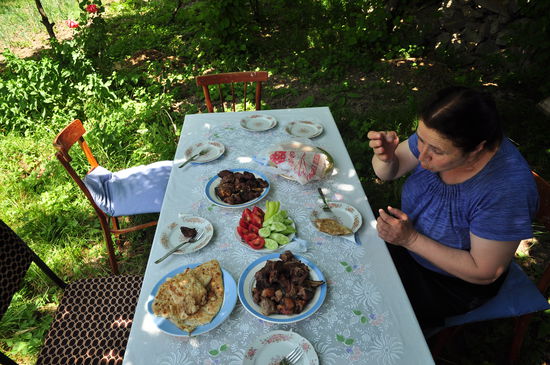 Mitagessen im Garten