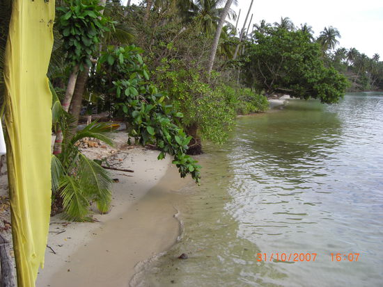 Long Beach - ohne Beach. Viel Wasser derzeit.