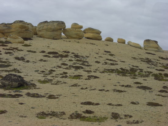 Der Felsen in der Mitte ähnelt schon sehr einer Ente