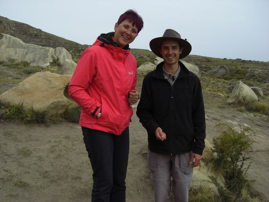 Ingrid mit unserem Trip - Führer Fabiene, der in Spanisch, Englisch und Französisch den Trip meisterlich spannend gemacht hat