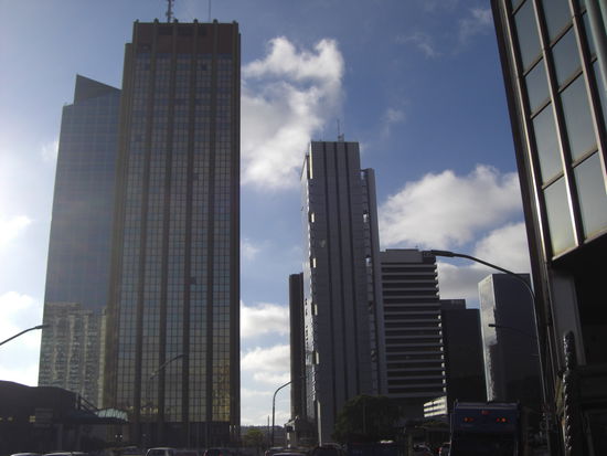 Ungewohnte Skyline fuer so Landeier wie wir.....