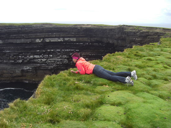 Der Respekt vor dieser Hoehe ist gross