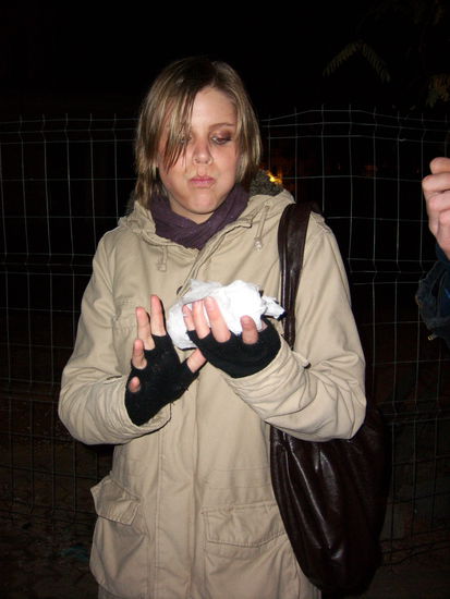 Janinas Kampf mit den Trauben