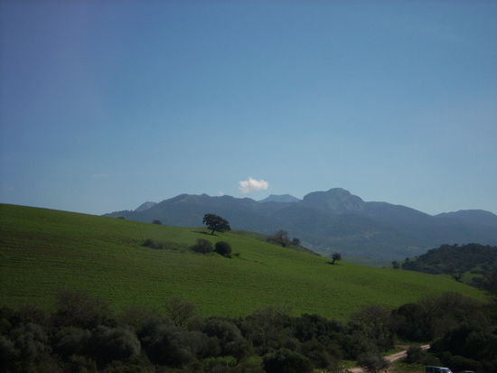 Berglandschaft auf dem Weg nach Malaga