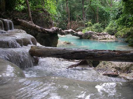Wasserfall im Erawan Nationalpark