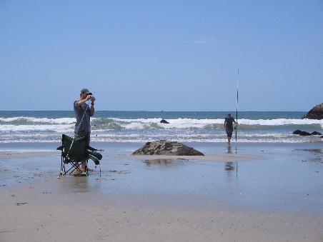Am Wochenende gings zum fischen an den Strand